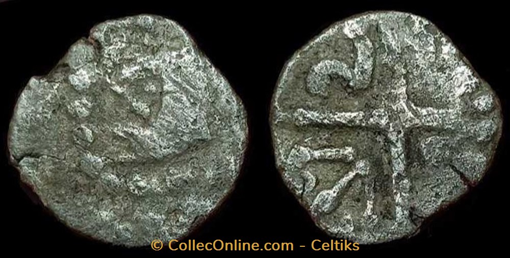 obole MASO tête à gauche monnaies antiques celtes obole maso tete a gauche