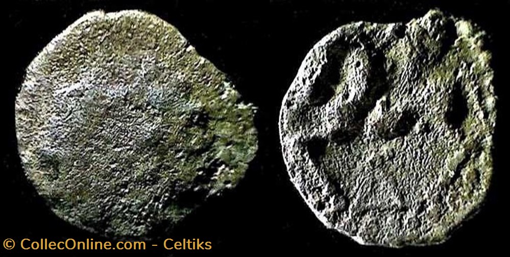 fraction au cheval et au triangle (g) monnaies antiques celtes fraction au cheval et au triangle g