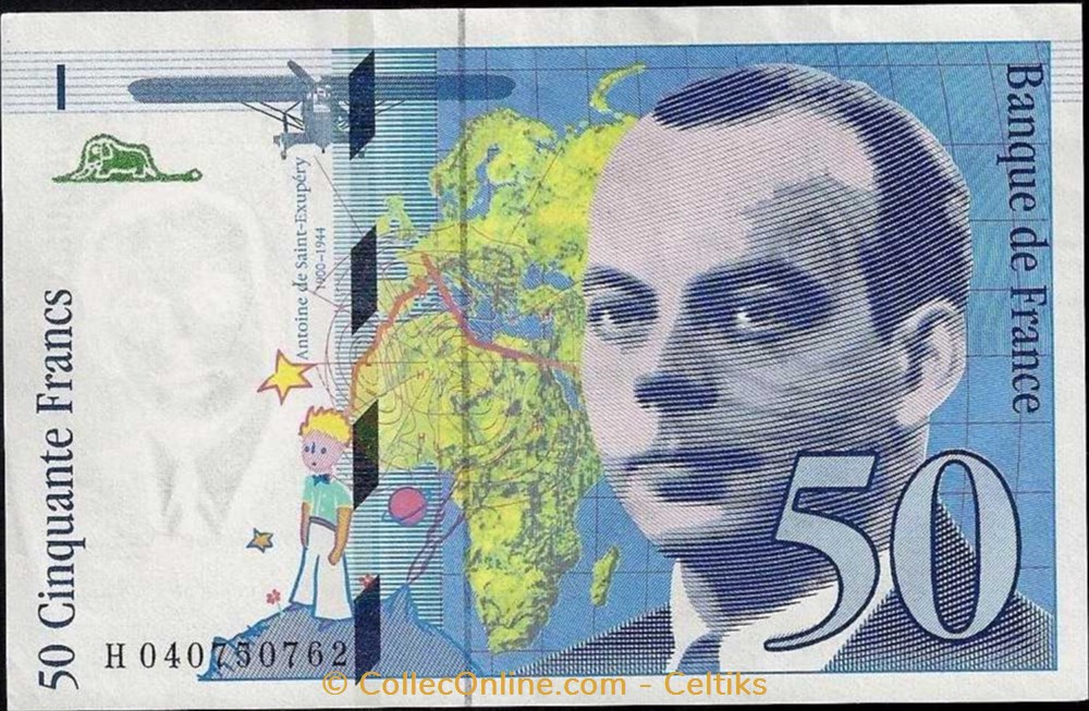 50 francs ( SAINT-EXUPERY ) - type 1992 modifié billets europe france 50 francs saint exupery type 1992 modifie