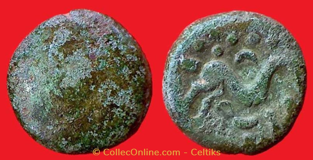 monnaies antiques celtes statere or uniface en bronze