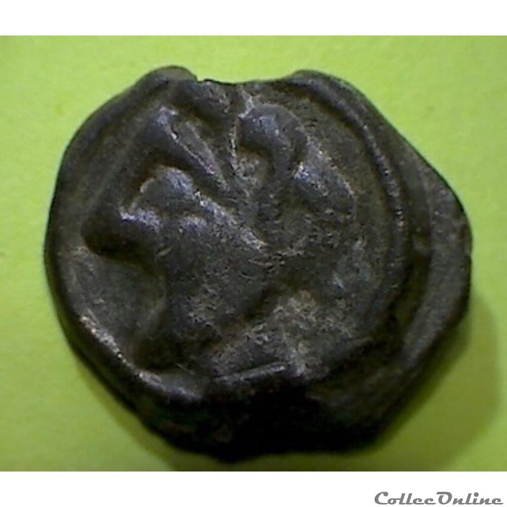 série 1139 potin à la tête diabolique monnaie antique gauloise serie 1139 potin a la tete diabolique