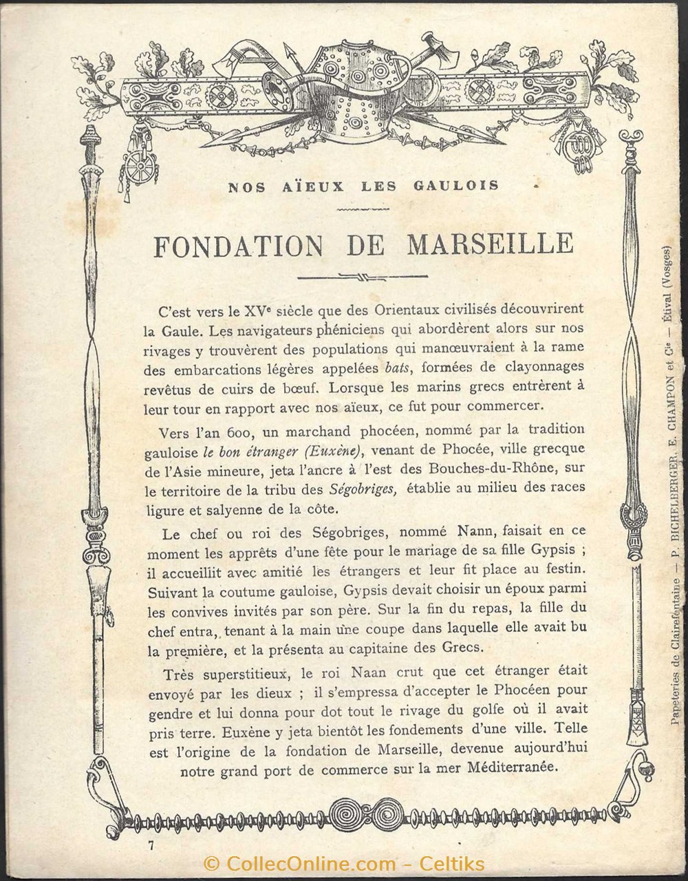 documents anciens buvards cahiers illustres protege cahier nos aieux les gaulois 7