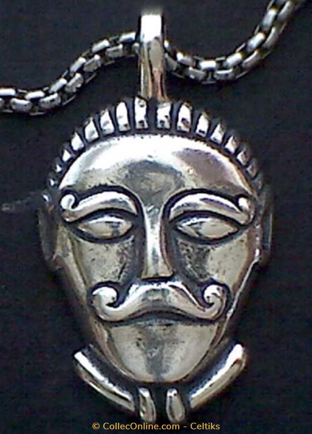 pendentif - tête gaulois bijoux horlogerie cou pendentif tete gaulois