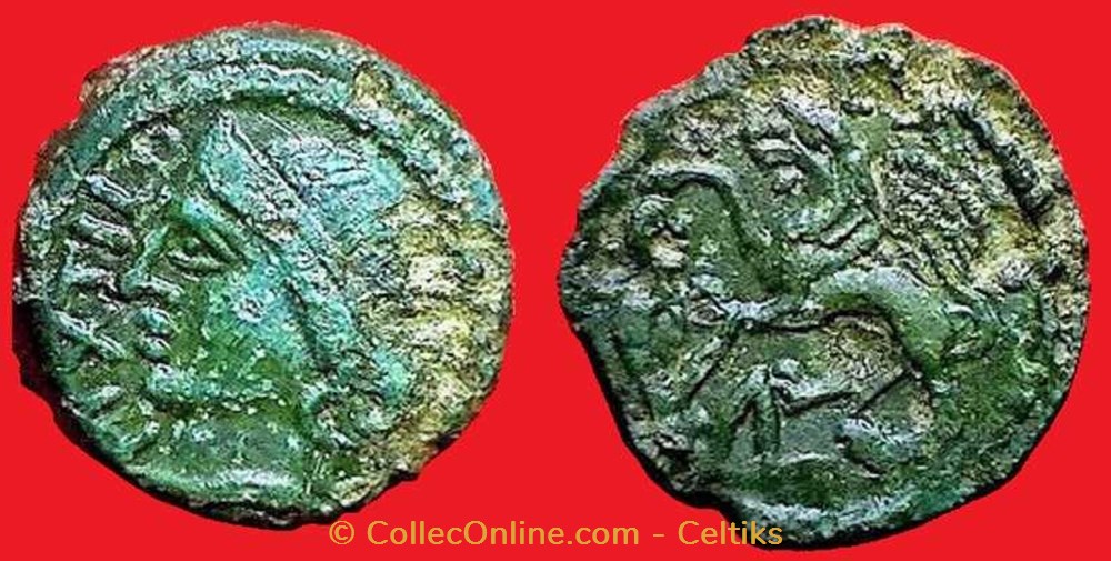 bronze PIXTILOS au griffon attaquant monnaies antiques celtes bronze pixtilos au griffon attaquant