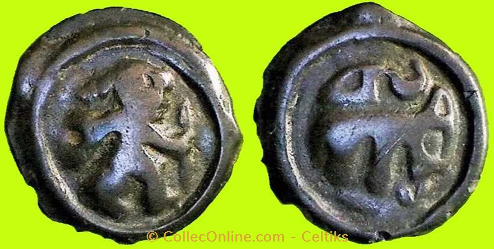 potin au guerrier courant monnaies antiques celtes potin au guerrier courant