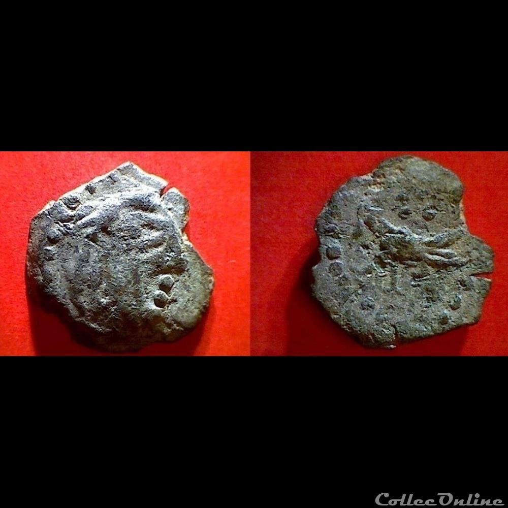 monnaie antique gauloise bronze a oiseau a gauche 5b