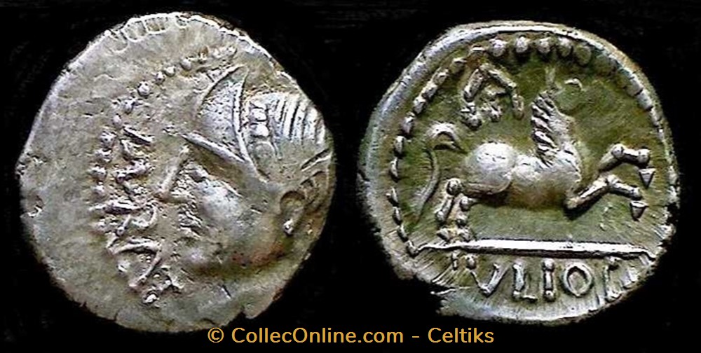 denier DVRAT IVLIOS monnaies antiques celtes denier dvrat ivlios
