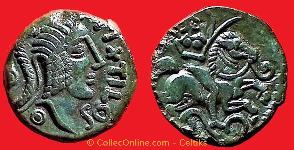 bronze PIXTILOS au cavalier monnaies antiques celtes bronze pixtilos au cavalier