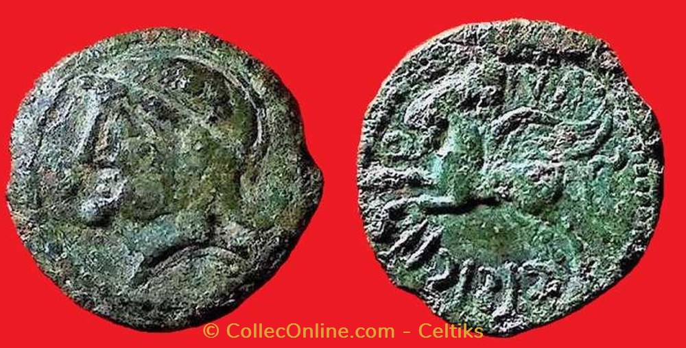 bronze CRICIRONIS type 4# monnaies antiques a celtes bronze cricironis type 4