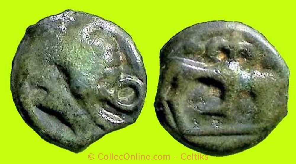 monnaies antiques celtes potin au taureau et au lys c