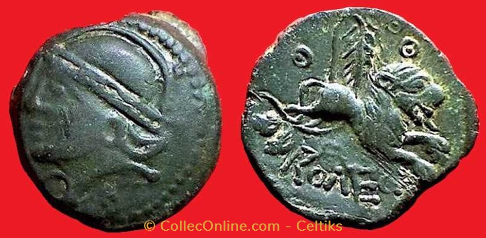 monnaies antiques celtes bronze roveca classe 4 b