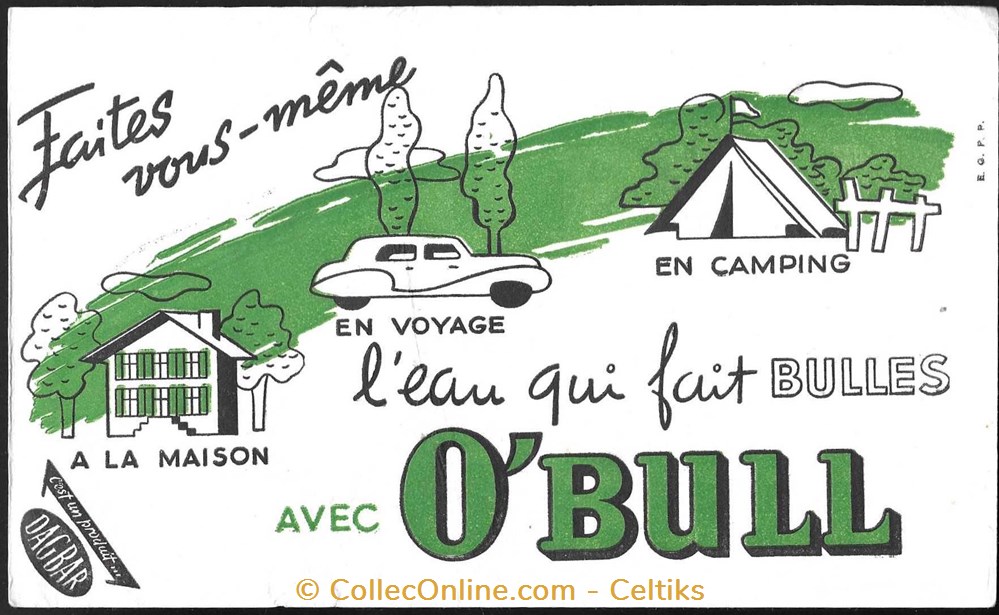 buvard - boisson O'bull objets publicitaires buvards buvard boisson bull