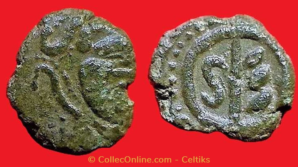 bronze à l'esse et aux chevrons monnaies antiques celtes bronze a esse et aux chevrons