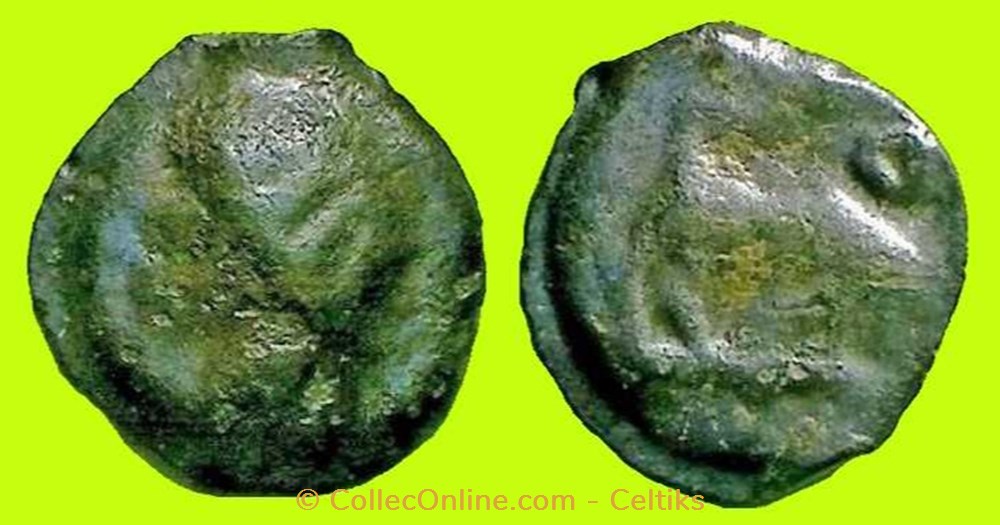 potin tête casquée et au delta monnaies antiques celtes potin tete casquee et au delta