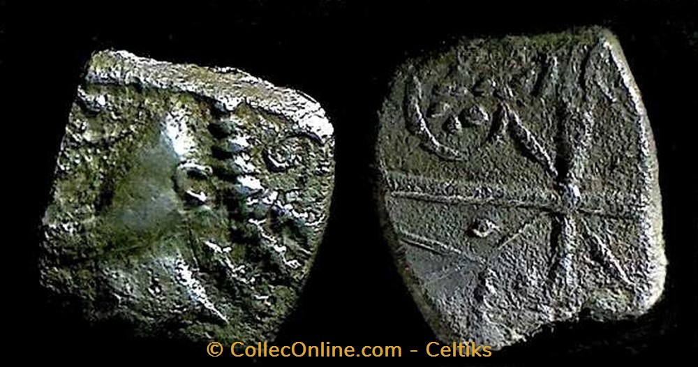 monnaies antiques celtes drachme aux feuilles aquatiques b