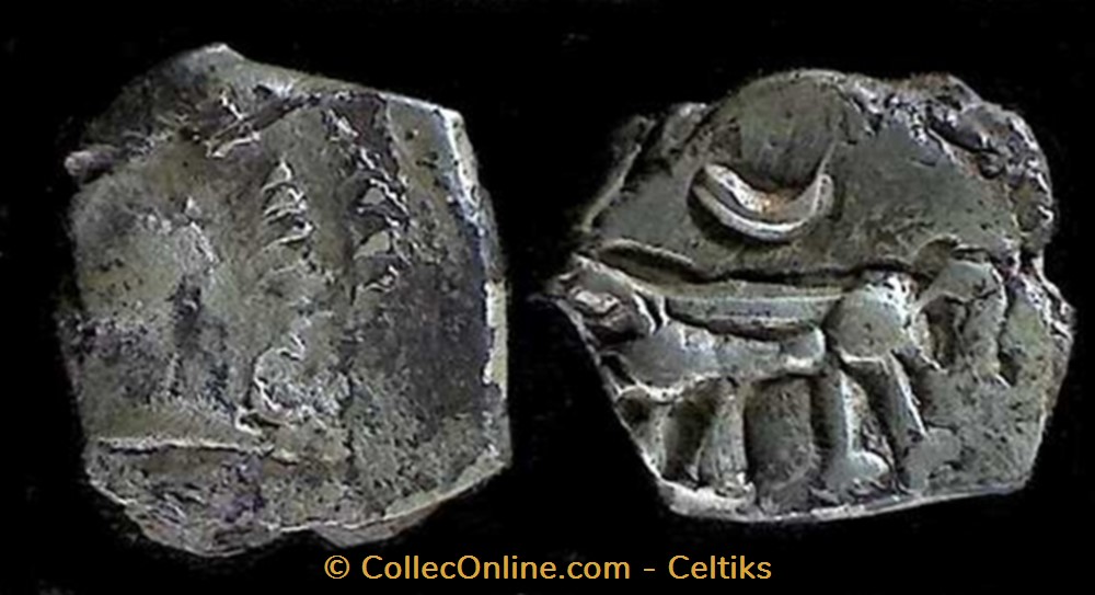 drachme au sanglier et lunules monnaies antiques celtes drachme au sanglier et lunules