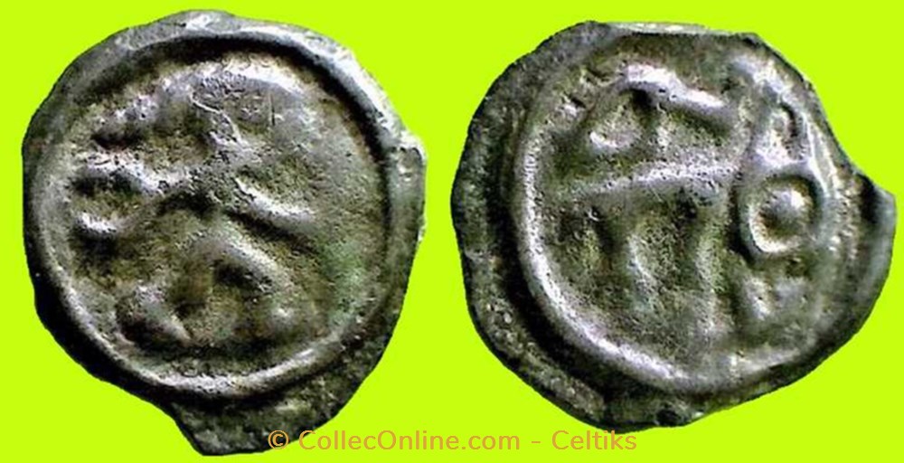 potin au guerrier courant monnaies antiques celtes potin au guerrier courant