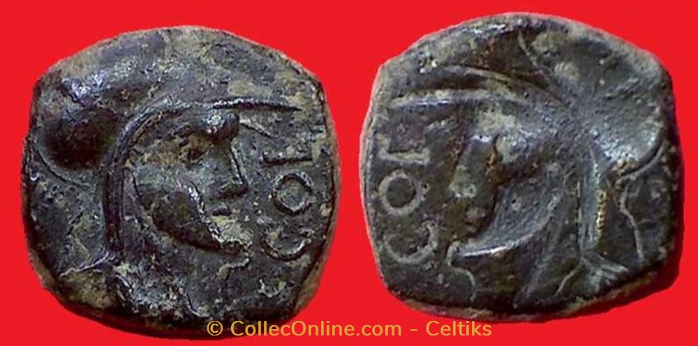 bronze COL - CABE monnaies antiques celtes bronze col cabe