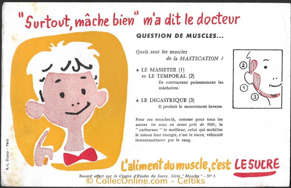 buvard - alimentation sucre 3 objets publicitaires buvards buvard alimentation sucre