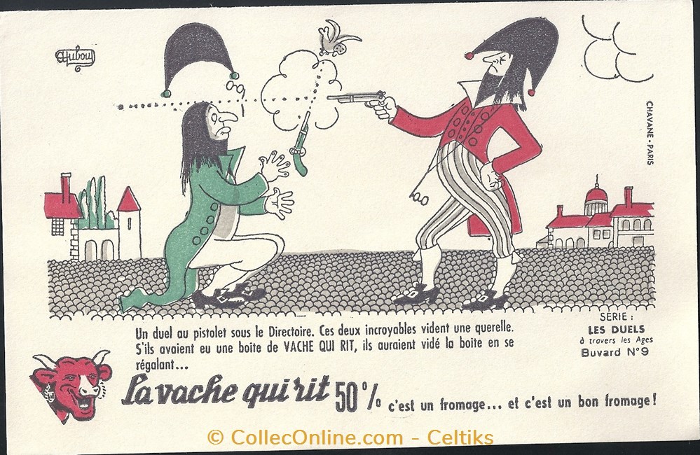 DUBOUT - duel 2 3 objets publicitaires buvards dubout duel 2