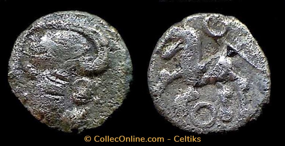 monnaies antiques celtes denier a la tete casquee type 2