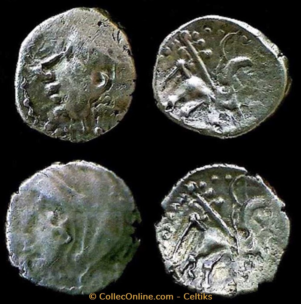 denier au rameau cheval à droite monnaies antiques celtes denier au rameau cheval a droite
