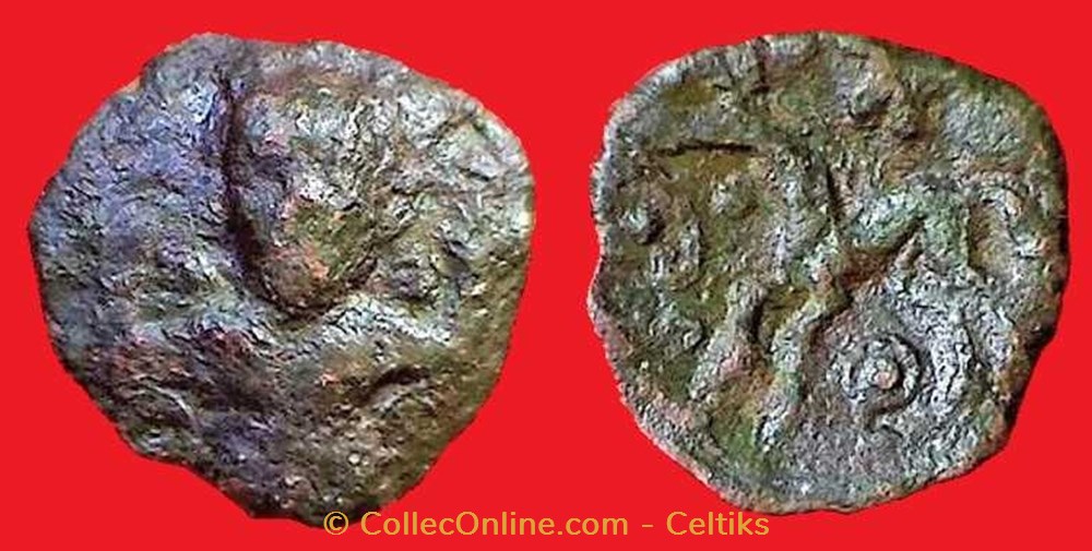 bronze au personnage de face monnaies antiques celtes bronze au personnage de face