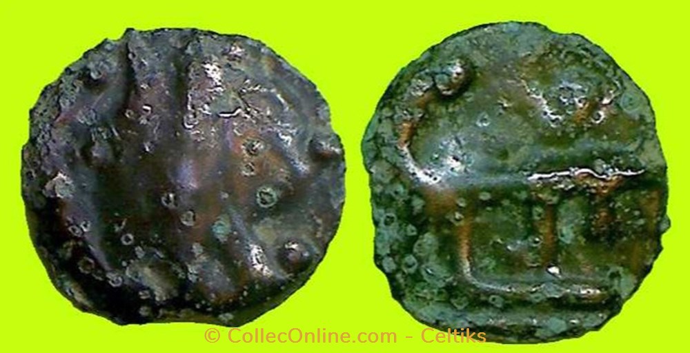 potin au taureau chargeant et à l'esse monnaies antiques celtes potin au taureau chargeant et a esse