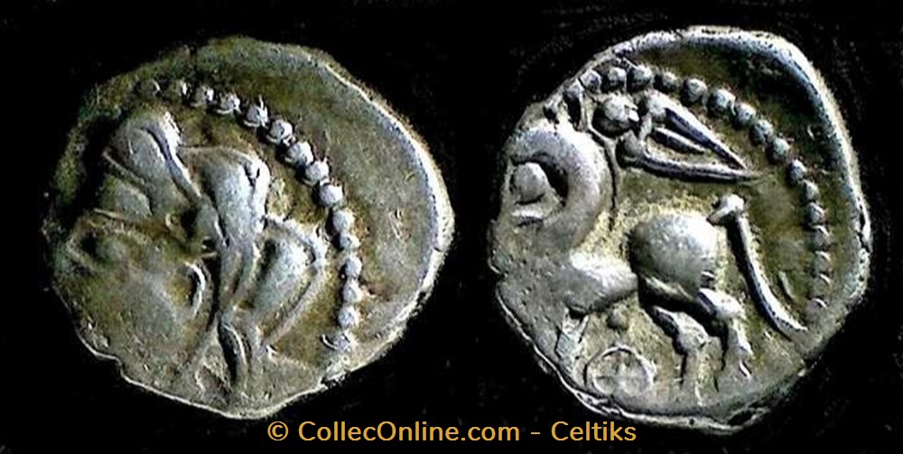 monnaies antiques celtes denier au glaive et a la rouelle