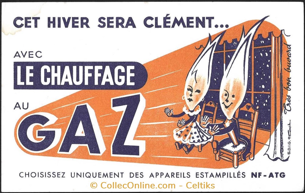 buvard - chauffage objets publicitaires buvards buvard chauffage