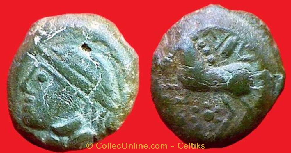 bronze à la tête casquée monnaies antiques celtes bronze a la tete casquee