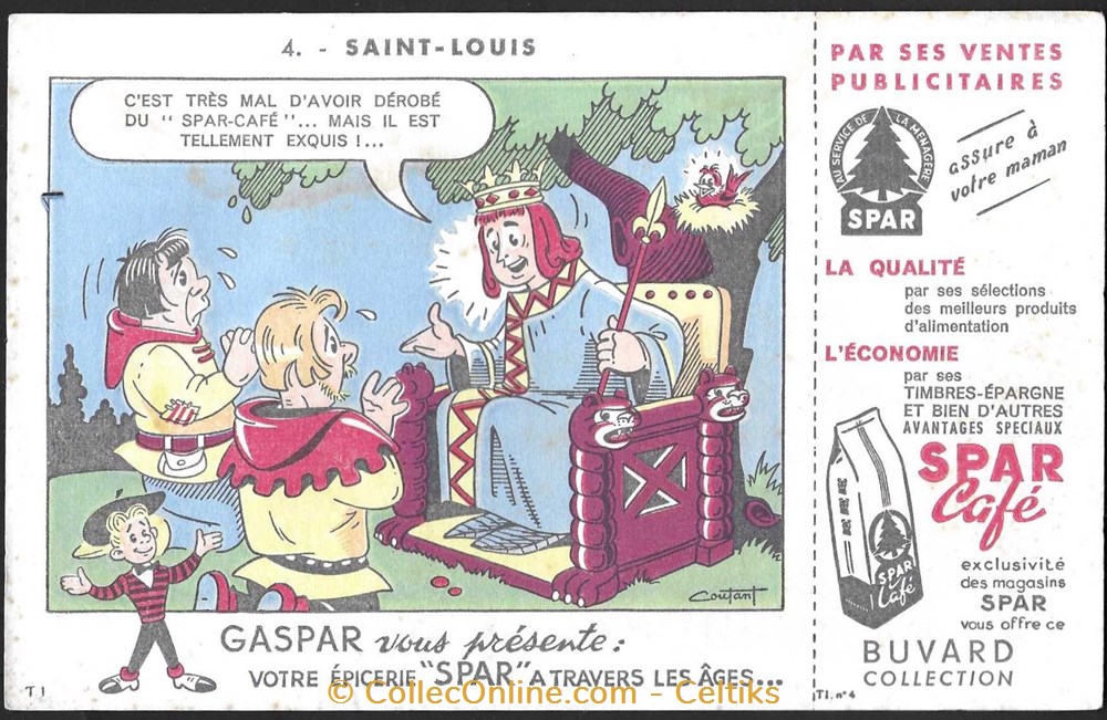 buvard - café SPAR 4 objets publicitaires buvards buvard cafe spar