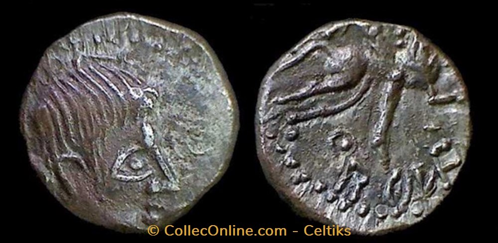 denier ROVECA au cavalier monnaies antiques celtes denier roveca au cavalier