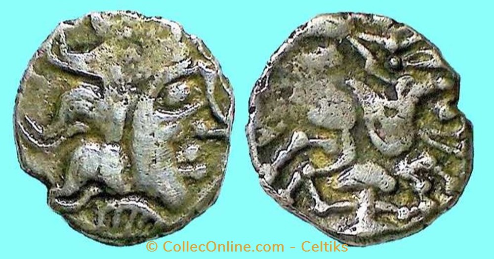 NAMNETES quart de statère à l'hippophore monnaies antiques celtes namnetes quart de statere a hippophore