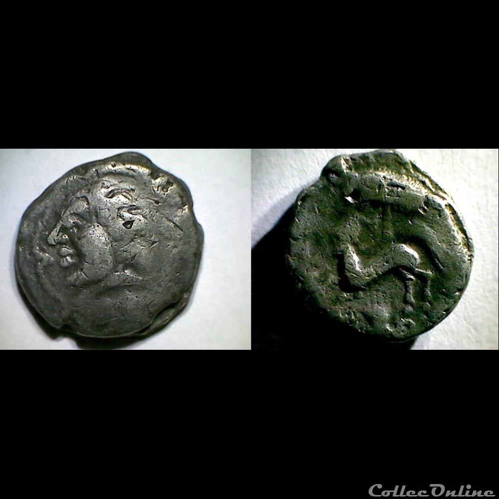 monnaie antique gauloise statere electrum a la main tete a gauche