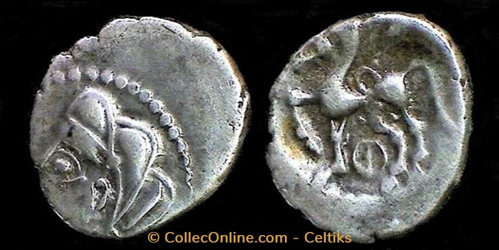 denier aux deux annelets monnaies antiques celtes denier aux deux annelets