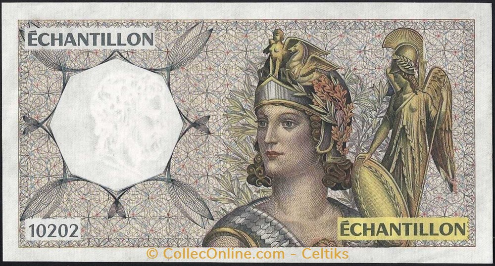 échantillon 200 francs ATHENA billets europe france echantillon 200 francs athena