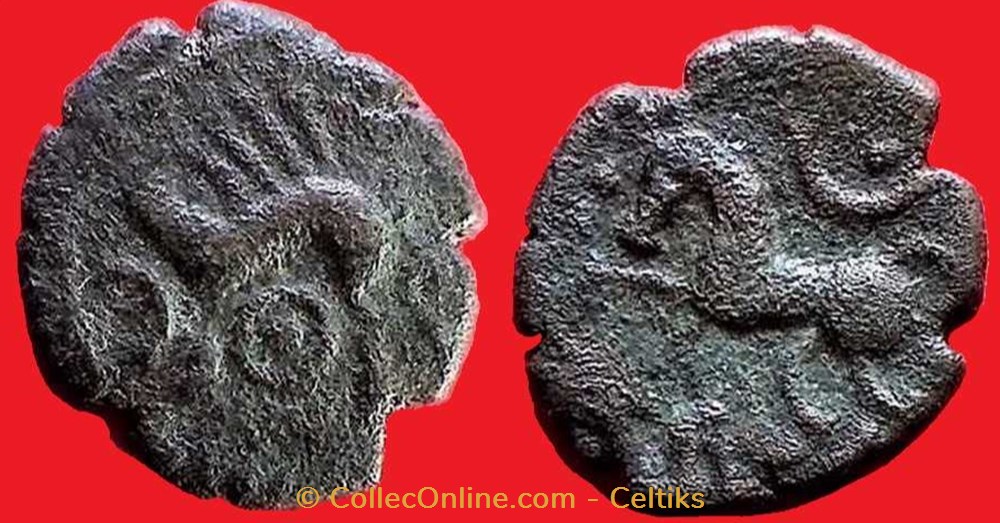 bronze au sanglier et au cheval monnaies antiques celtes bronze au sanglier et au cheval