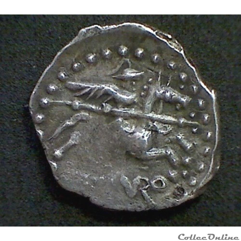 série 869 DT 3158 denier au cavalier AMBILO EBVRO monnaie antique gauloise serie 869 dt 3158 denier au cavalier ambilo ebvro
