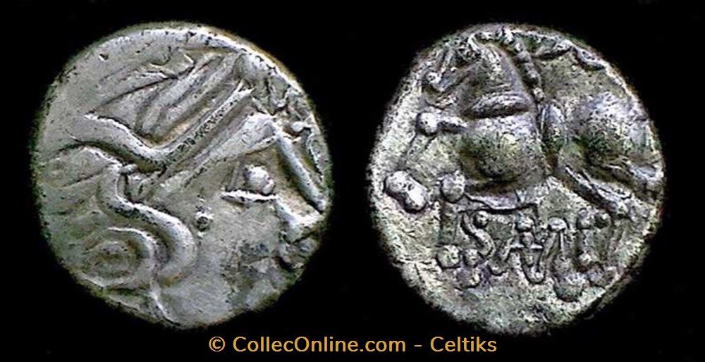 denier Q.DOCI / SAMF tête à droite monnaies antiques av jc ap celtes denier q doci samf tete a droite