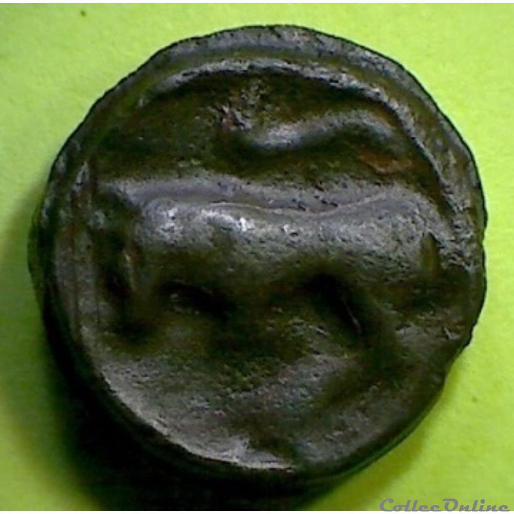 série 1139 DT 3509 potin à la tête diabolique monnaie antique gauloise serie 1139 dt 3509 potin a la tete diabolique
