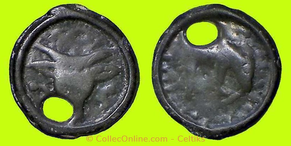 potin au bucrane monnaies antiques celtes potin au bucrane