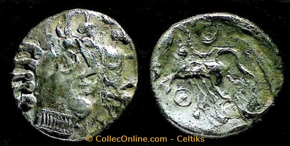 denier DISILLA au bige monnaie antique av jc ap gauloise denier disilla au bige