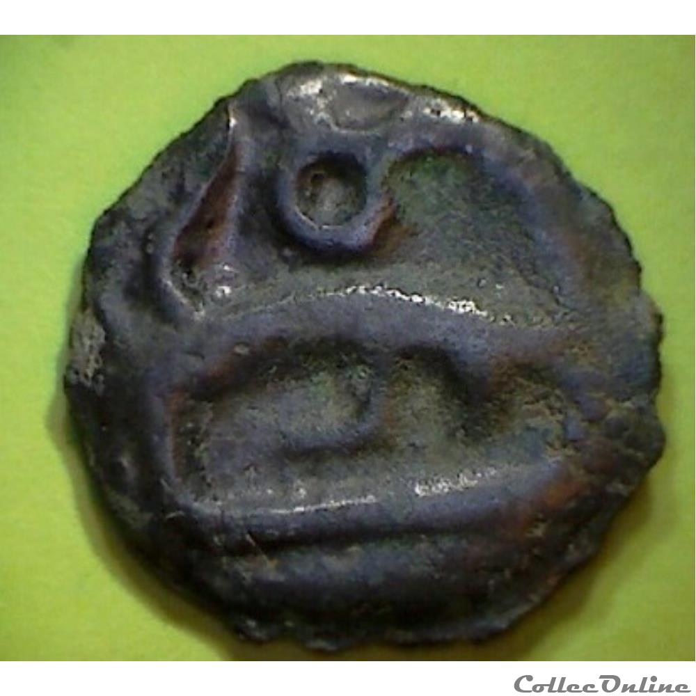 potin au manequin (imité des EDUENS ) monnaie antique gauloise potin au manequin imite des eduens