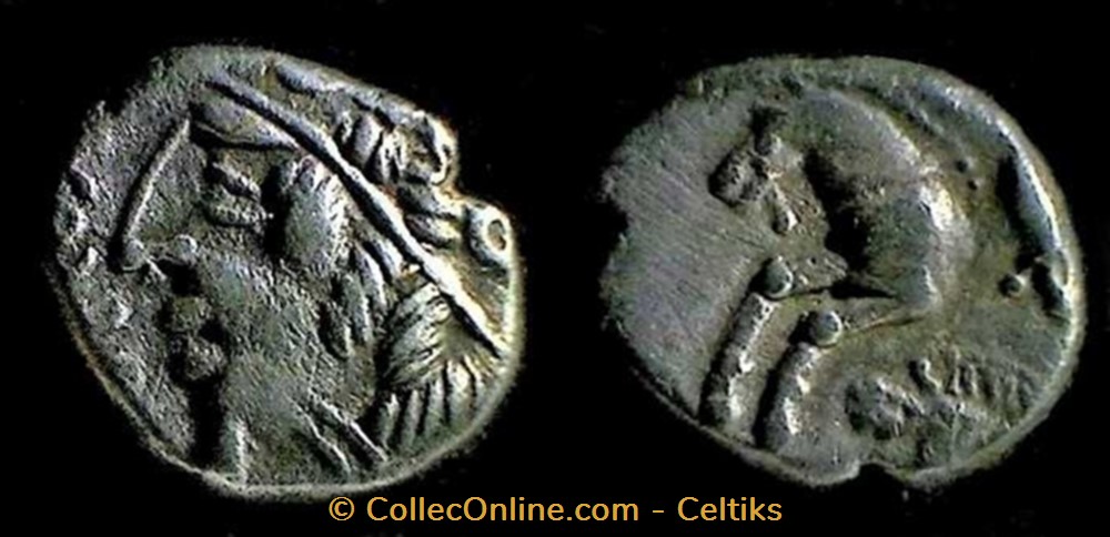 denier ANDECOM- ANDECOMBOS monnaies antiques celtes denier andecom andecombos