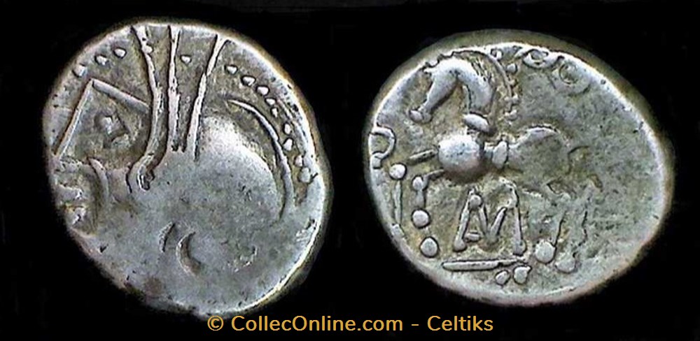denier Q.DOCI / SAMF - type 4 monnaies antiques celtes denier q doci samf type 4