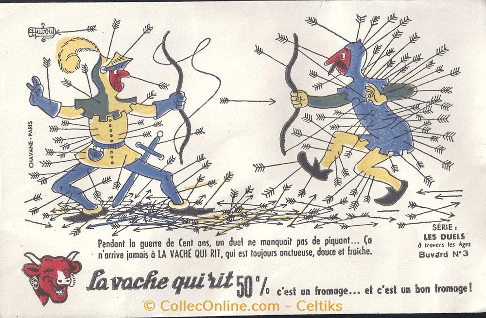 DUBOUT - duel 2 objets publicitaires buvards dubout duel 2