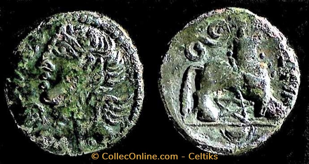 saucé - denier ATEVLA / VLATOS monnaie antique av jc ap gauloise sauce denier atevla vlatos