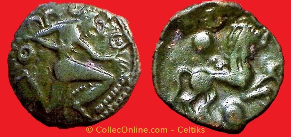 bronze au personnage courant monnaies antiques celtes bronze au personnage courant