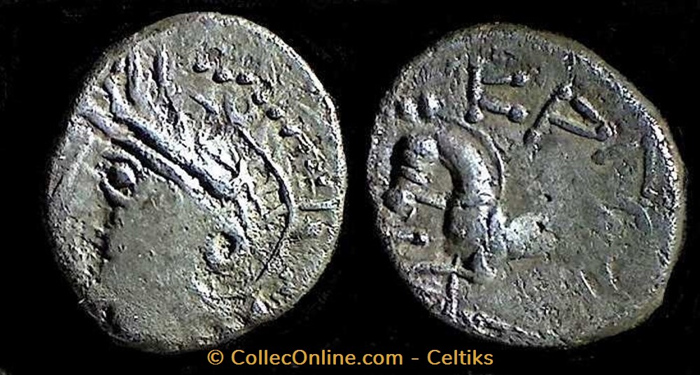 denier KALETEDOY monnaies antiques celtes denier kaletedoy